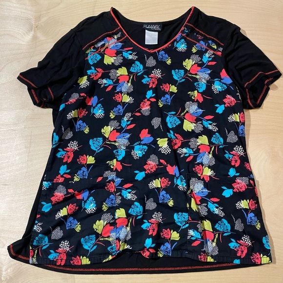 Runway by Cherokee Scrub Top Large (IW) - Picture 2 of 8